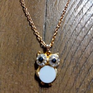 Sparkle Owl Necklace, 14 Inch.